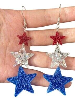 Patriotic USA Dangle Earrings